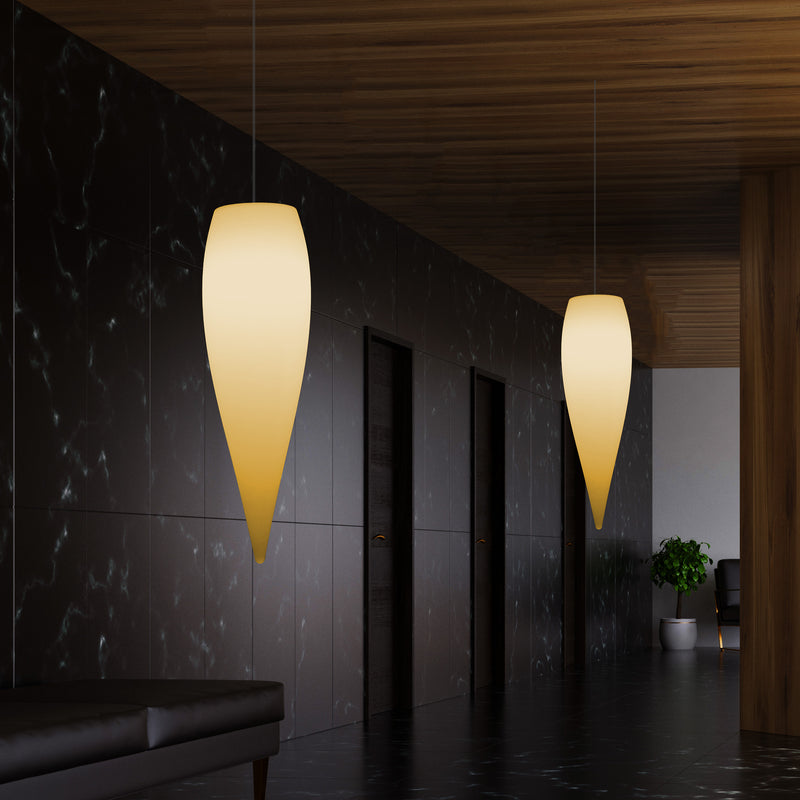 LED Pendelleuchte Beleuchtung Wassertropfen, einzigartige Designer Hängelampe, 800 mm, E27, warmweiß