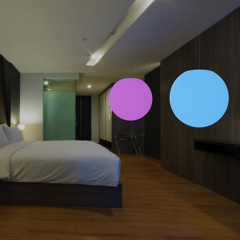 LED Kugel Pendelleuchte, farbveränderliche RGB Ball Hängeleuchte, 500 mm, Atmosphärenlampe