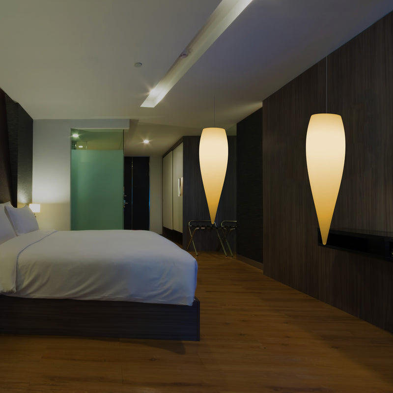 LED Pendelleuchte Beleuchtung Wassertropfen, einzigartige Designer Hängelampe, 800 mm, E27, warmweiß