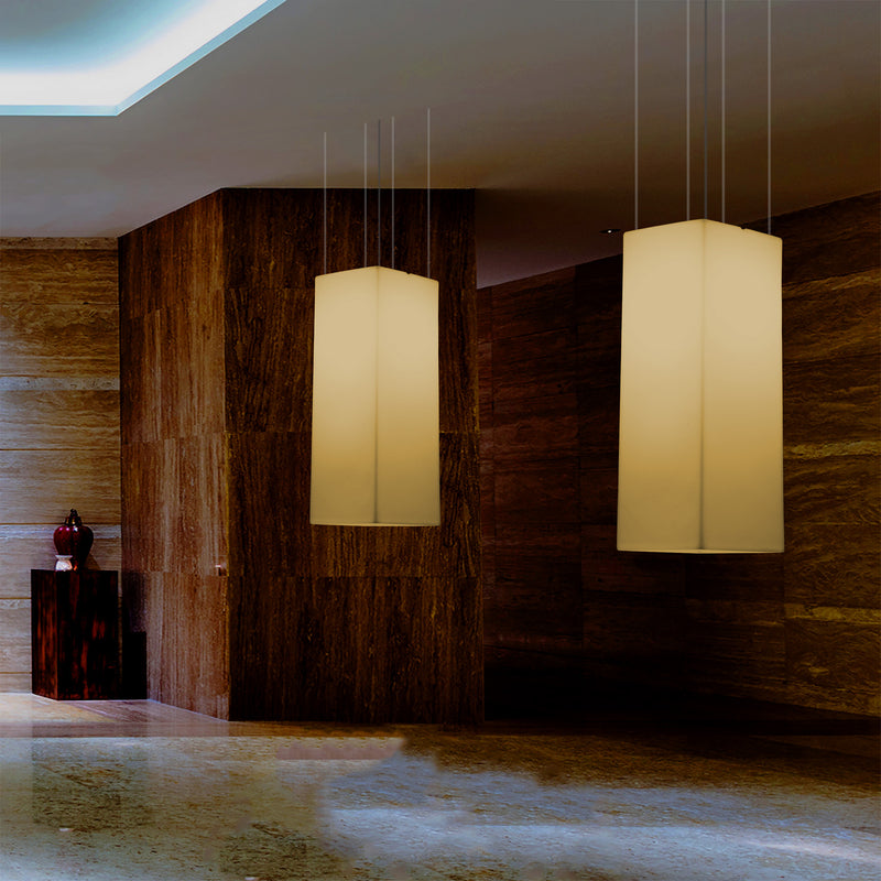 LED Säulen Pendelleuchte, Designer Hängeleuchte, 80 cm, E27 Glühbirne, Licht warmweiß