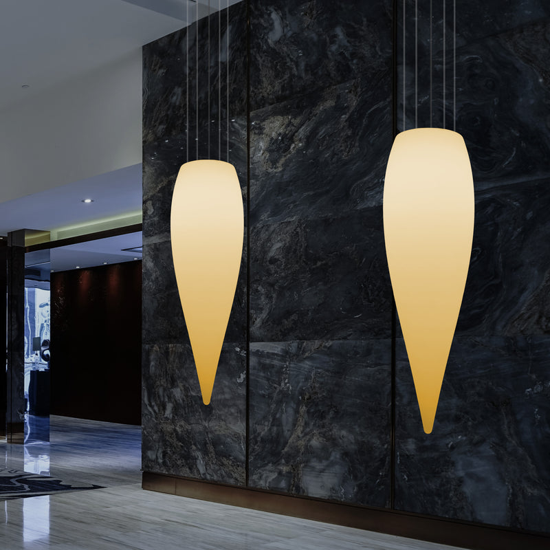 LED Pendelleuchte Beleuchtung Wassertropfen, einzigartige Designer Deckenlampe, 1200 mm, E27, warmweiß