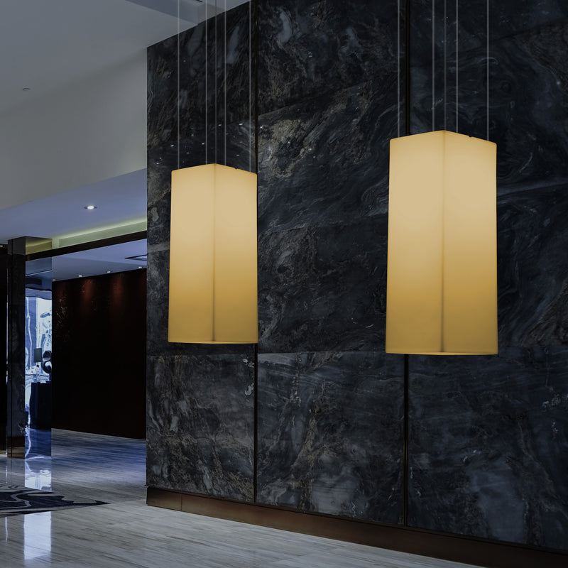 LED Säulen Hängelampe, moderne Deckenleuchte, 110 x 30cm, E27, Licht warmweiß