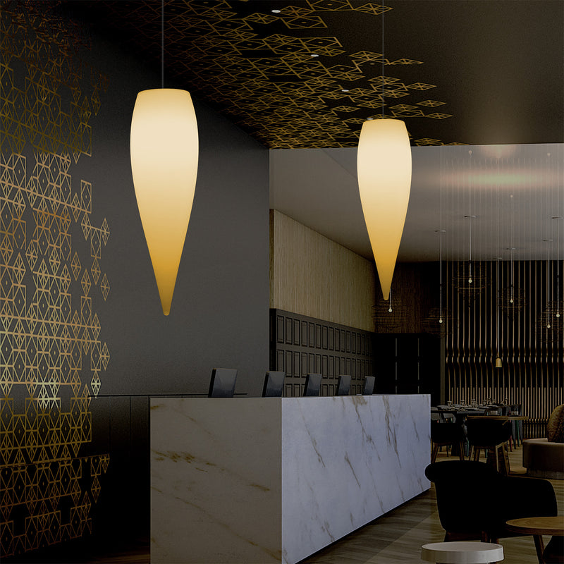 LED Pendelleuchte Beleuchtung Wassertropfen, einzigartige Designer Hängelampe, 800 mm, E27, warmweiß