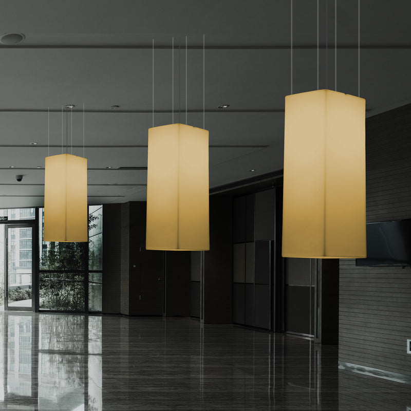 LED Säulen Hängelampe, moderne Deckenleuchte, 110 x 30cm, E27, Licht warmweiß