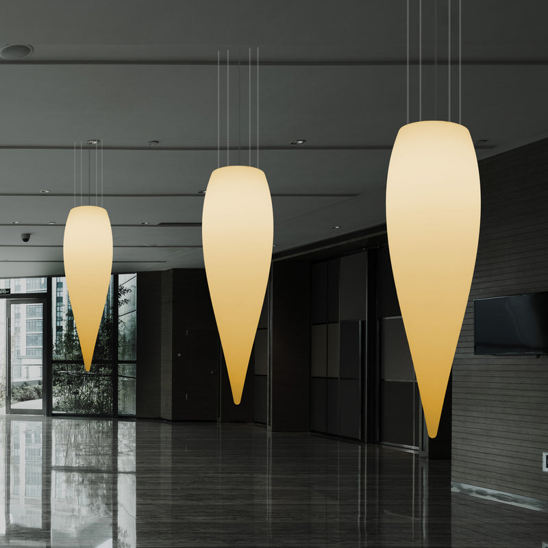 LED Pendelleuchte Beleuchtung Wassertropfen, einzigartige Designer Deckenlampe, 1200 mm, E27, warmweiß