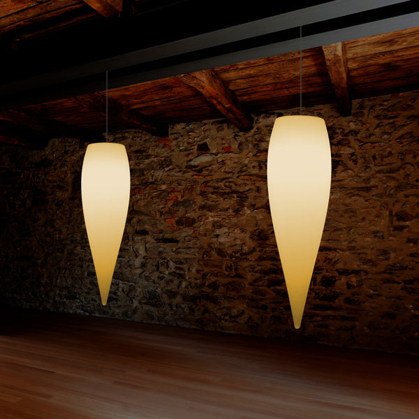 LED Pendelleuchte Beleuchtung Wassertropfen, einzigartige Designer Hängelampe, 800 mm, E27, warmweiß