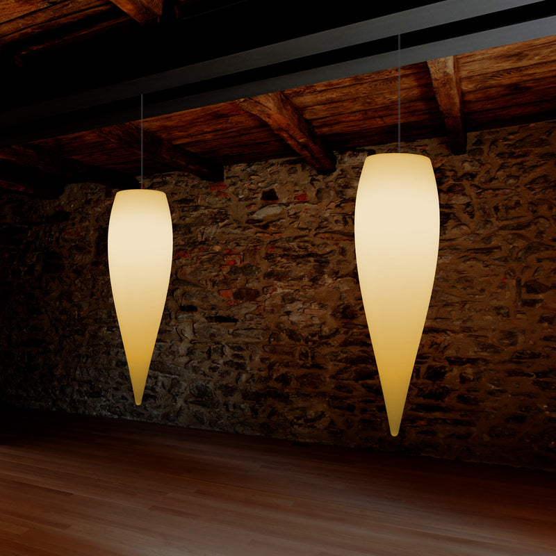 LED Pendelleuchte Beleuchtung Wassertropfen, einzigartige Designer Hängelampe, 800 mm, E27, warmweiß