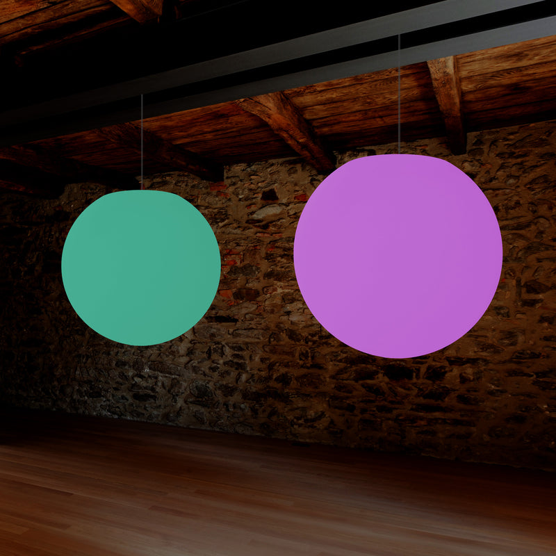LED Kugel Pendelleuchte, farbveränderliche RGB Ball Hängeleuchte, 500 mm, Atmosphärenlampe