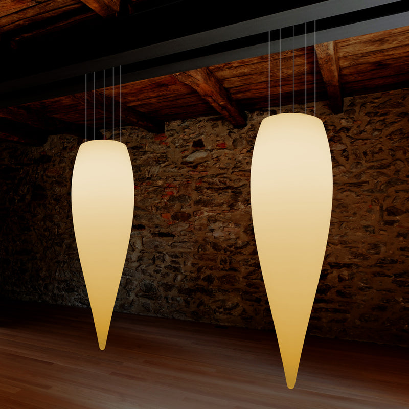 LED Pendelleuchte Beleuchtung Wassertropfen, einzigartige Designer Deckenlampe, 1200 mm, E27, warmweiß