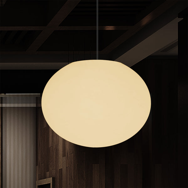 Dekorative E27 Hängelampe Deckenleuchte, 3D Ovale Ellipse LED Lampe, 27cm Kugel Ball
