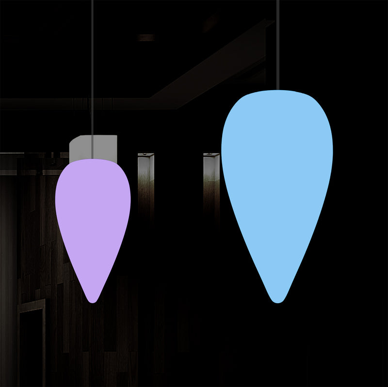 LED Hängelampe Wassertropfen Eiszapfen, RGB Deckenlampe, 37 cm, Stimmungslampe mit Farbwechsel