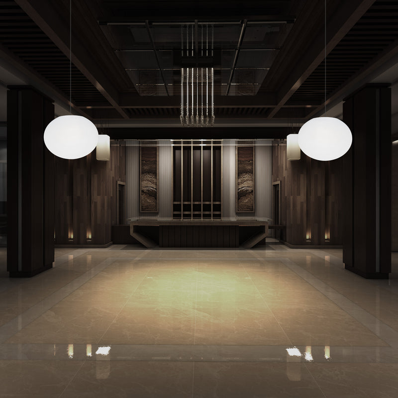 Designer LED Hängelampe Pendelleuchte, 3D Ellipse Ovale E27 Deckenlampe, 27cm flache Kugel
