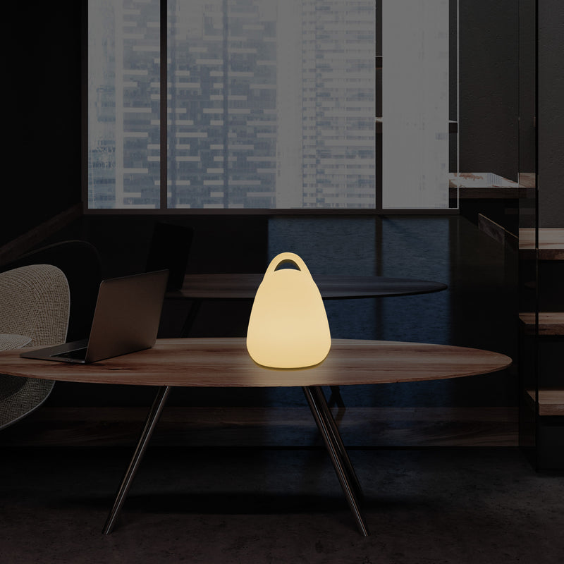 Dekorative LED Tischlaterne für Schlafzimmer, netzbetrieben, warmweiße E27 Glühbirne