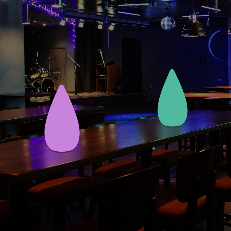 37 cm LED Garten Terrassen Lampe Wassertropfen Außenbereich Designer Tisch Stehleuchte mehrfarbig