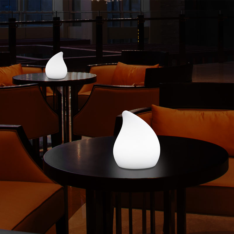 Dimmbare dekorative LED Tischleuchte, farbwechselndes Tropfenlicht mit Fernbedienung, 20 cm