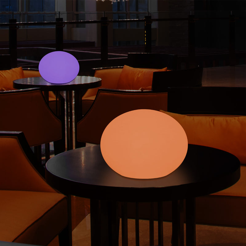 Designer LED RGB Tischlicht, einzigartiges farbwechselndes 3D Stimmungslicht mit ovaler Ellipse