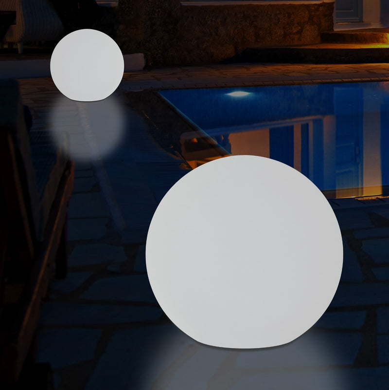 LED Outdoor Garten Terrassenleuchte für Außenbereich, Netzbetrieb 30 cm dimmbare RGB Kugellampe, 5 V