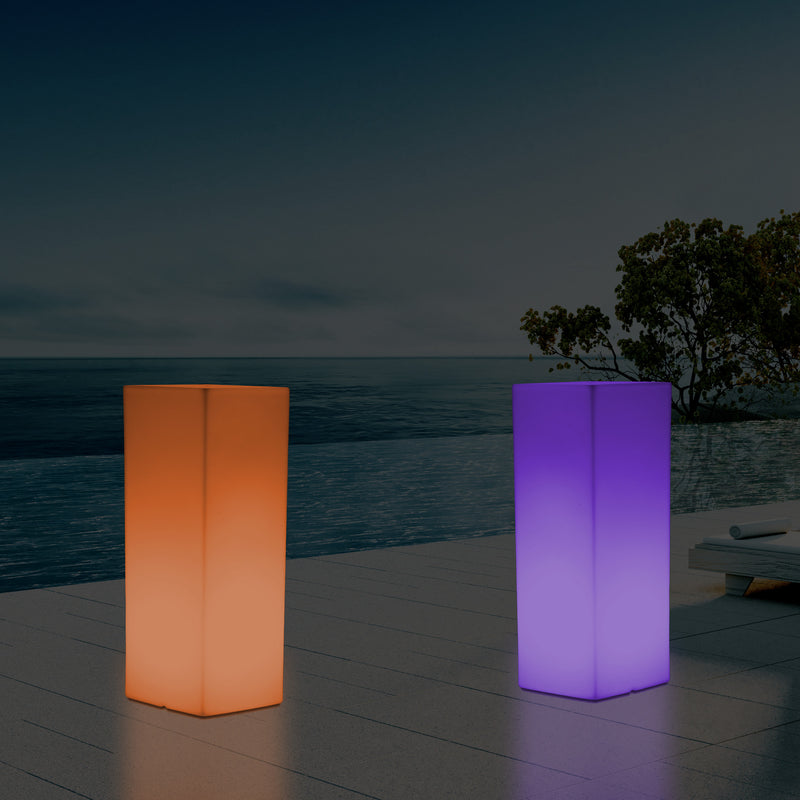 Lampe Garten Terrasse 80 cm netzbetriebene LED Leuchte Säule Sockel für Outdoor Außenbeleuchtung