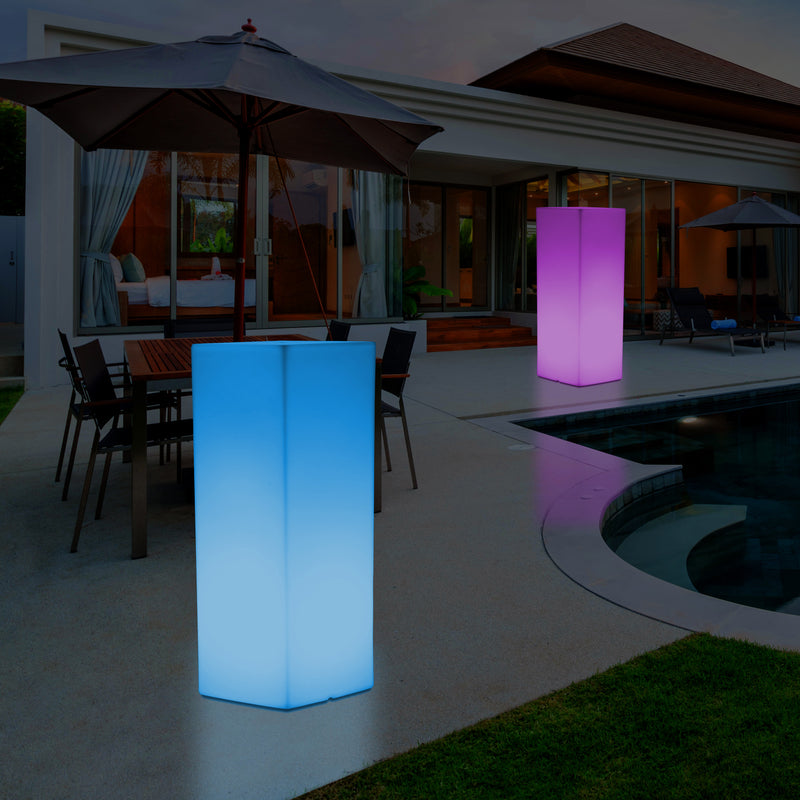 Lampe Garten Terrasse 80 cm netzbetriebene LED Leuchte Säule Sockel für Outdoor Außenbeleuchtung
