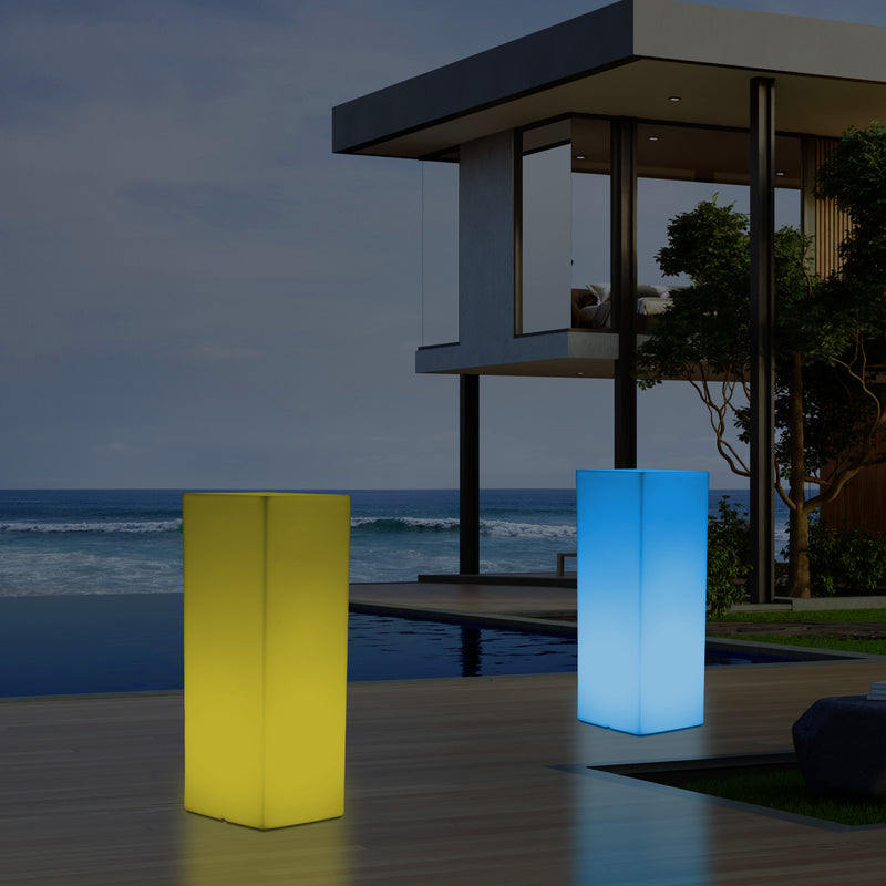 Lampe Garten Terrasse 80 cm netzbetriebene LED Leuchte Säule Sockel für Outdoor Außenbeleuchtung