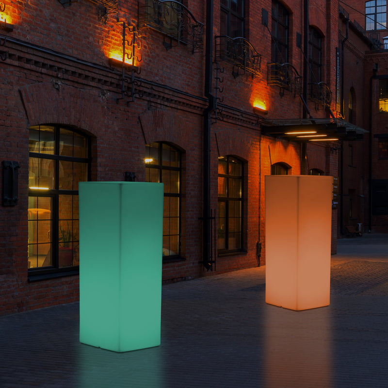 Lampe Garten Terrasse 80 cm netzbetriebene LED Leuchte Säule Sockel für Outdoor Außenbeleuchtung