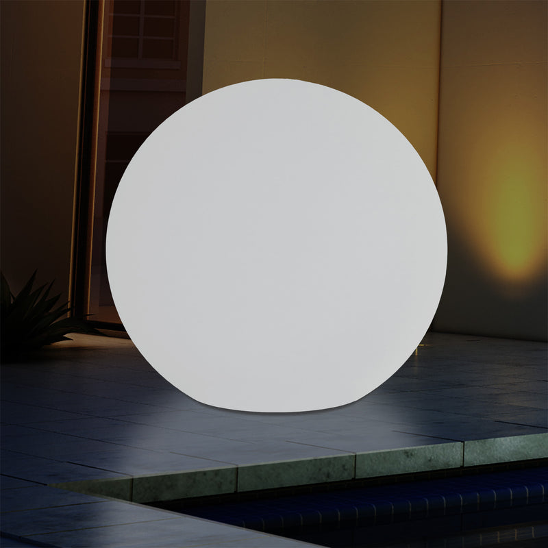 Netzbetriebene Outdoor Kugel Gartenleuchte, 50 cm Ball Kugel RGB Stehleuchte mit Farbwechsel