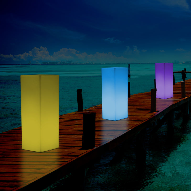 LED Säule Sockel Stehleuchte für den Garten, netzbetriebener 5V Poller, Outdoor Lampe 110 x 30 cm