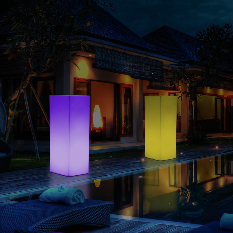 LED Säule Sockel Stehleuchte für den Garten, netzbetriebener 5V Poller, Outdoor Lampe 110 x 30 cm