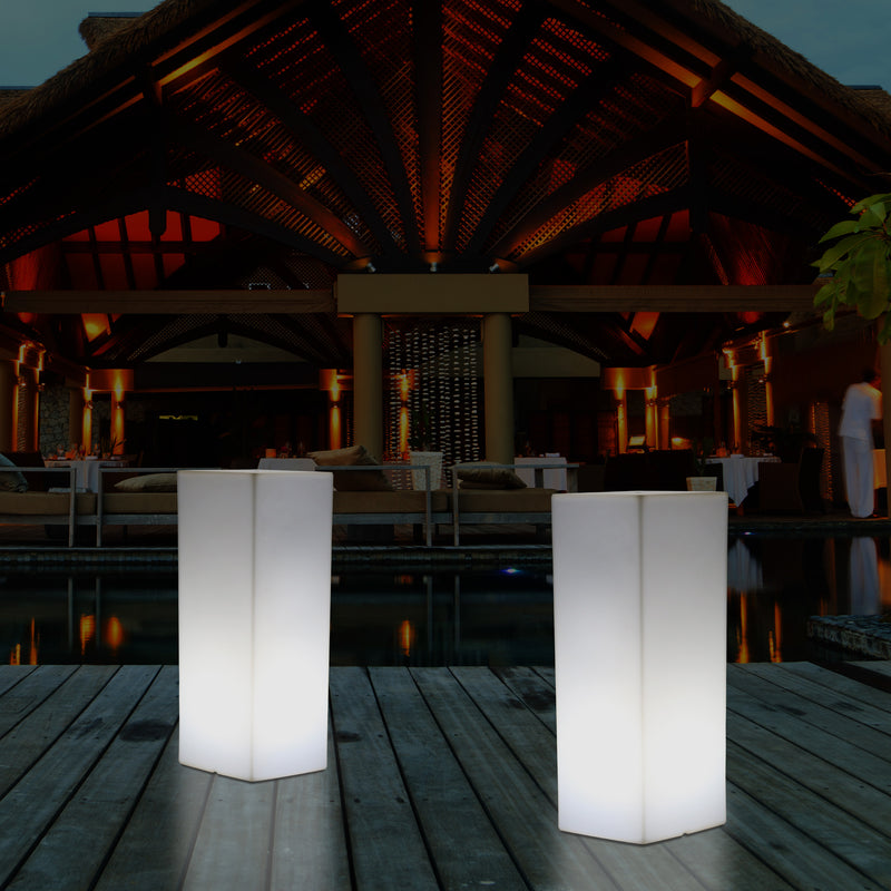 Lampe Garten Terrasse 80 cm netzbetriebene LED Leuchte Säule Sockel für Outdoor Außenbeleuchtung