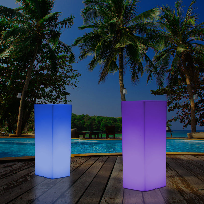 LED Säule Sockel Stehleuchte für den Garten, netzbetriebener 5V Poller, Outdoor Lampe 110 x 30 cm