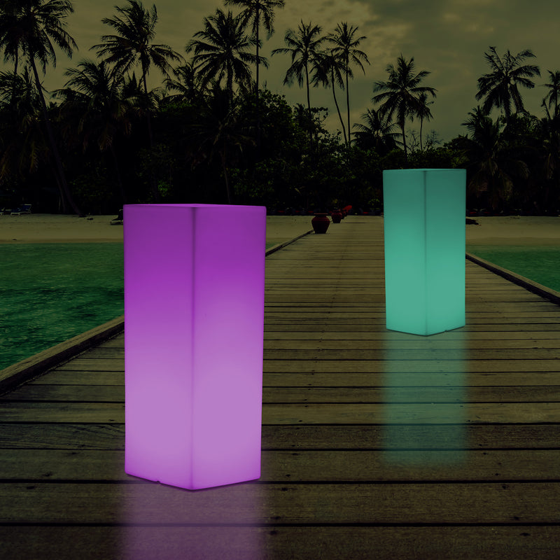 LED Säule Sockel Stehleuchte für den Garten, netzbetriebener 5V Poller, Outdoor Lampe 110 x 30 cm