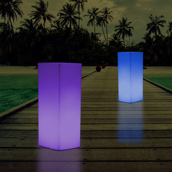 Lampe Garten Terrasse 80 cm netzbetriebene LED Leuchte Säule Sockel für Outdoor Außenbeleuchtung