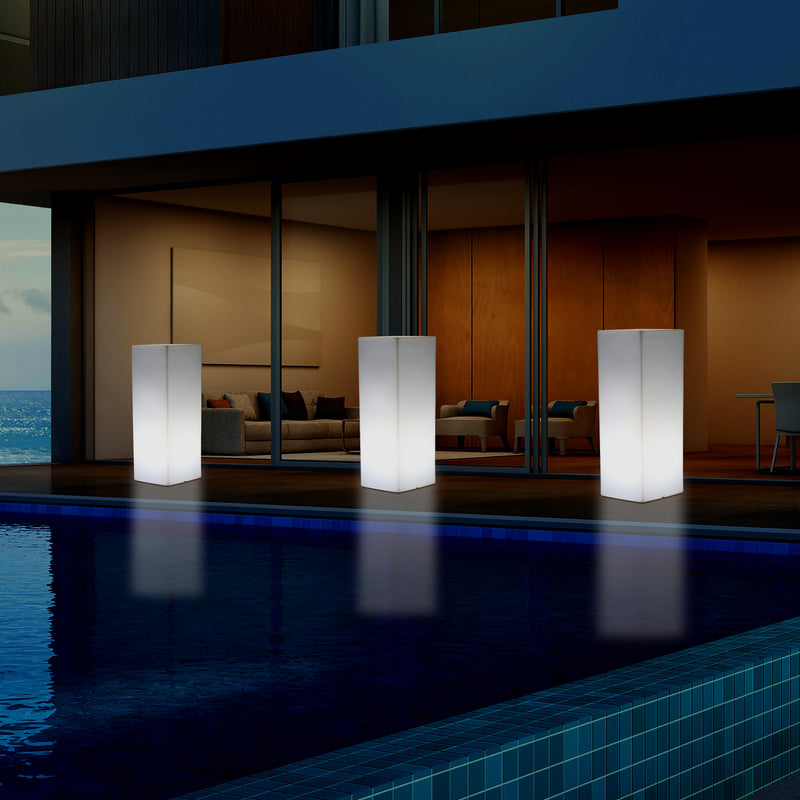 LED Säule Sockel Stehleuchte für den Garten, netzbetriebener 5V Poller, Outdoor Lampe 110 x 30 cm