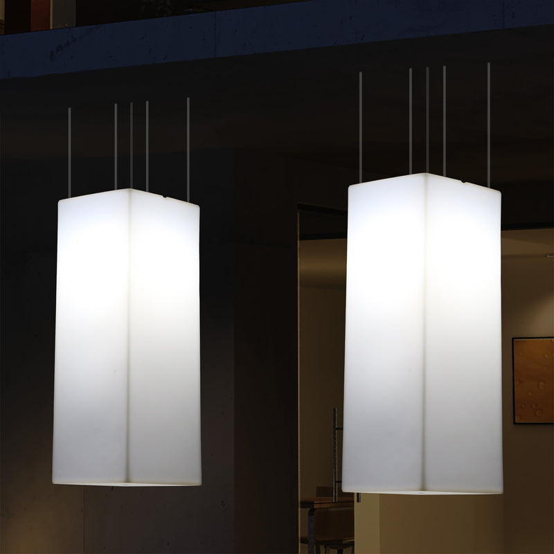 Netzbetriebene Veranda Leuchte Außen Deckenleuchte, 110 x 30 cm LED Säule Pendelleuchte, RGB Licht