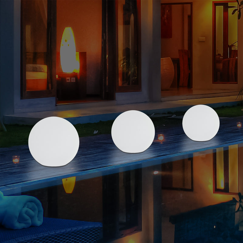 Netzbetriebenes LED Kugel Ball Ambient Leuchte für den Garten, 5V DC Niederspannung, 15cm