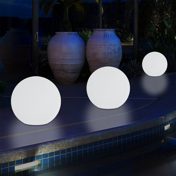 Netzbetriebenes LED Kugel Ball Ambient Leuchte für den Garten, 5V DC Niederspannung, 15cm