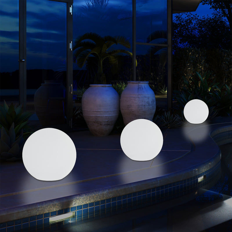 Netzbetriebenes LED Kugel Ball Ambient Leuchte für den Garten, 5V DC Niederspannung, 15cm