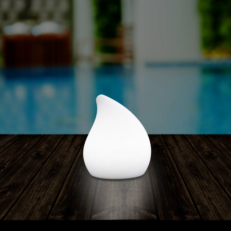 Designer Garten Terrassen Tischlampe, netzbetriebene Leuchte mit Farbwechsel 20 cm Stimmungslicht