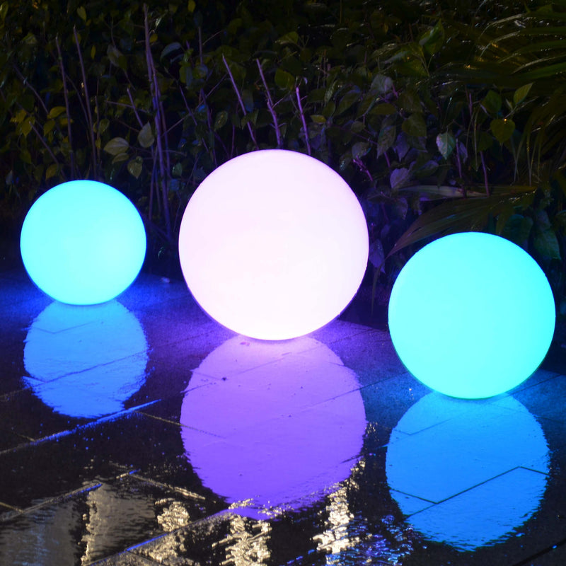 LED Kugel für Garten Außenbereich Outdoor, 25cm Schwimmleuchte Wasser