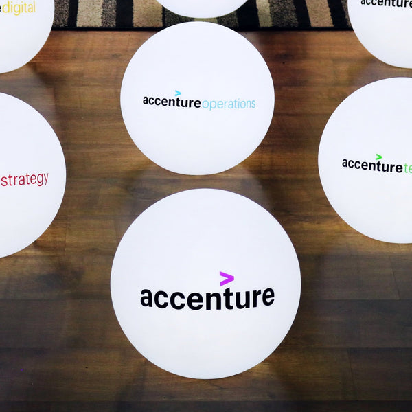 Individualisierte runde LED Lampe Leuchtreklame Werbemittel mit Marken-Logo, Kugel Leuchtkasten