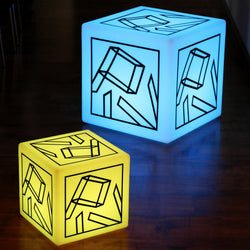 Personalisierter Leuchtkasten mit Markenwerbung, Tischlampe mit Farbwechsel und Fernbedienung, 20 cm