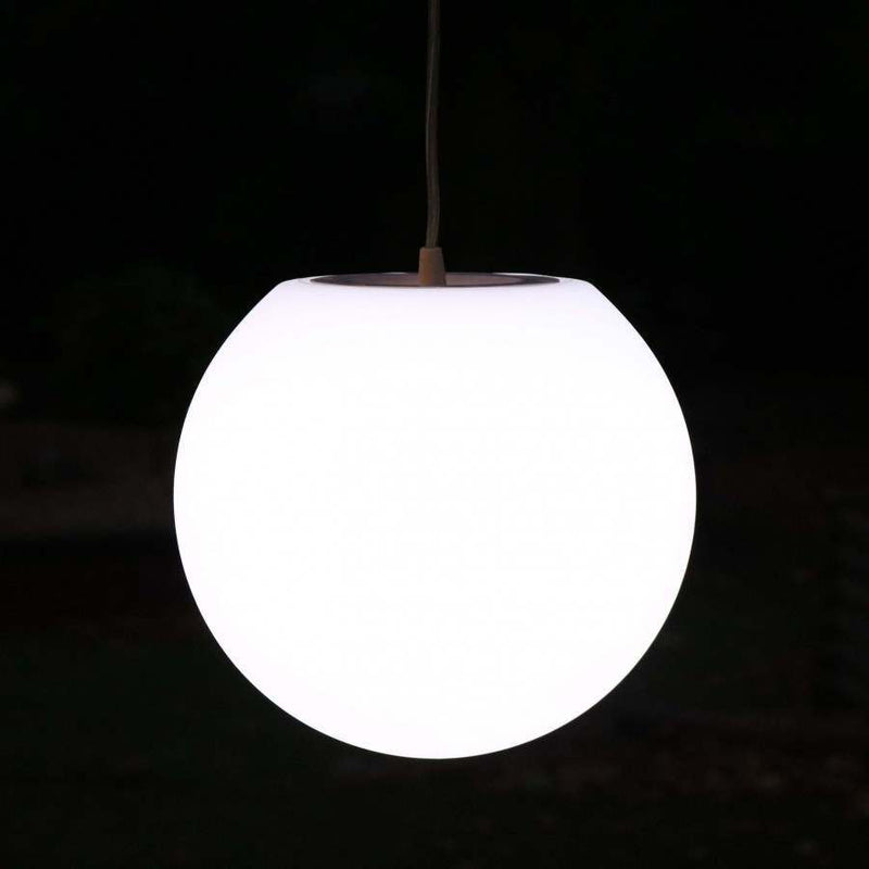 LED Hängelampe Pendelleuchte Rund 20cm, Glühbirne E27 Weiß Installiert