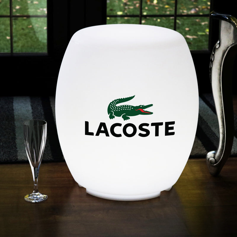 Personalisierter LED Sitzwürfel Hocker Leuchtmöbel hintergrundbeleuchtete Markenwerbung Leuchtkasten