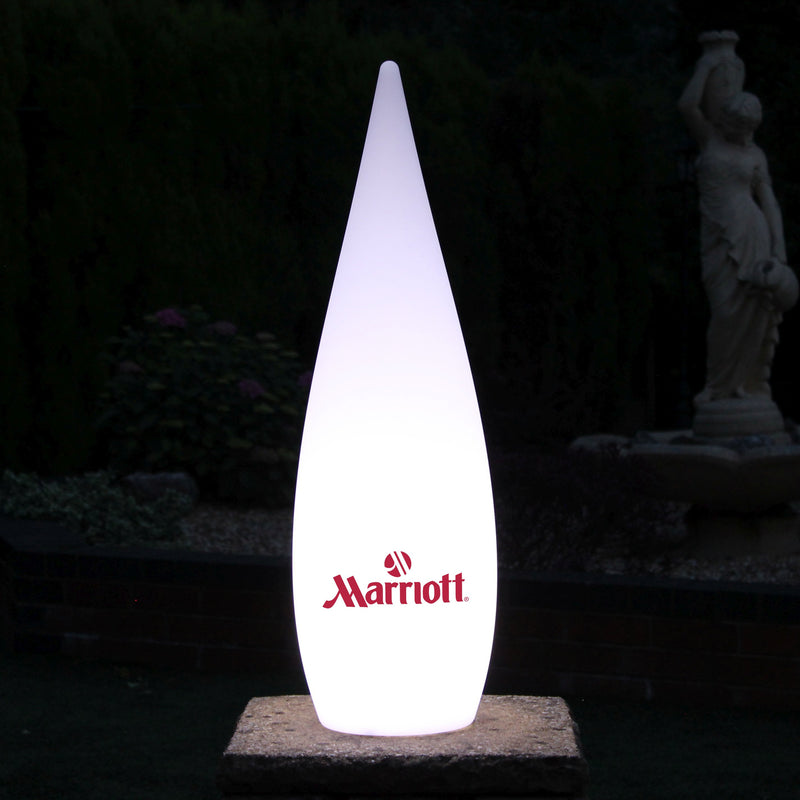 Personalisierte LED Stehlampe maßgeschneidert dekorativ Outdoor Beleuchtung 80 cm Größe Leuchtkasten