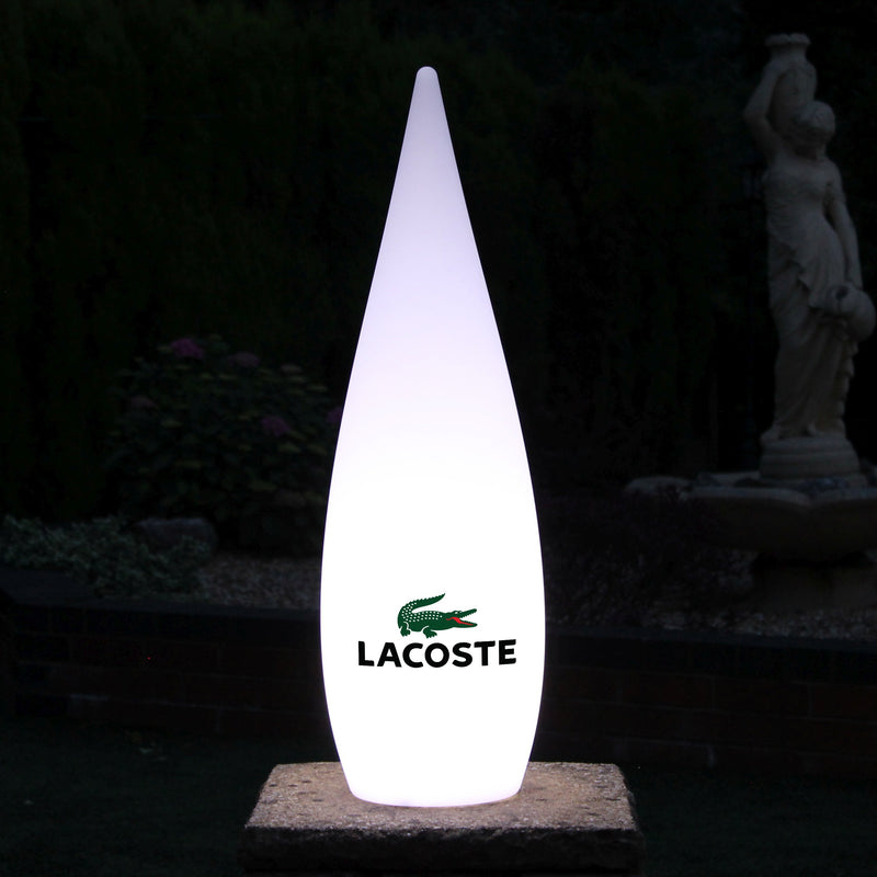 Personalisierte LED Stehlampe maßgeschneidert dekorativ Outdoor Beleuchtung 80 cm Größe Leuchtkasten